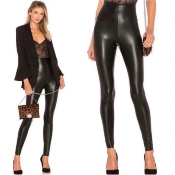 Commando Faux Leather Leggings Black Size Medium Petite - Picture 1 of 10